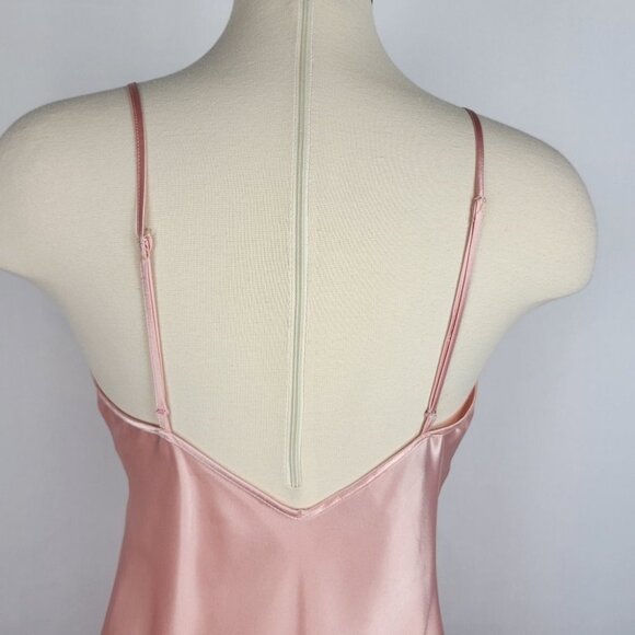 Vintage Victorias Secret Chemise Slip Dress Small Babydoll Pink Coquette Y2K 90s - Picture 11 of 12